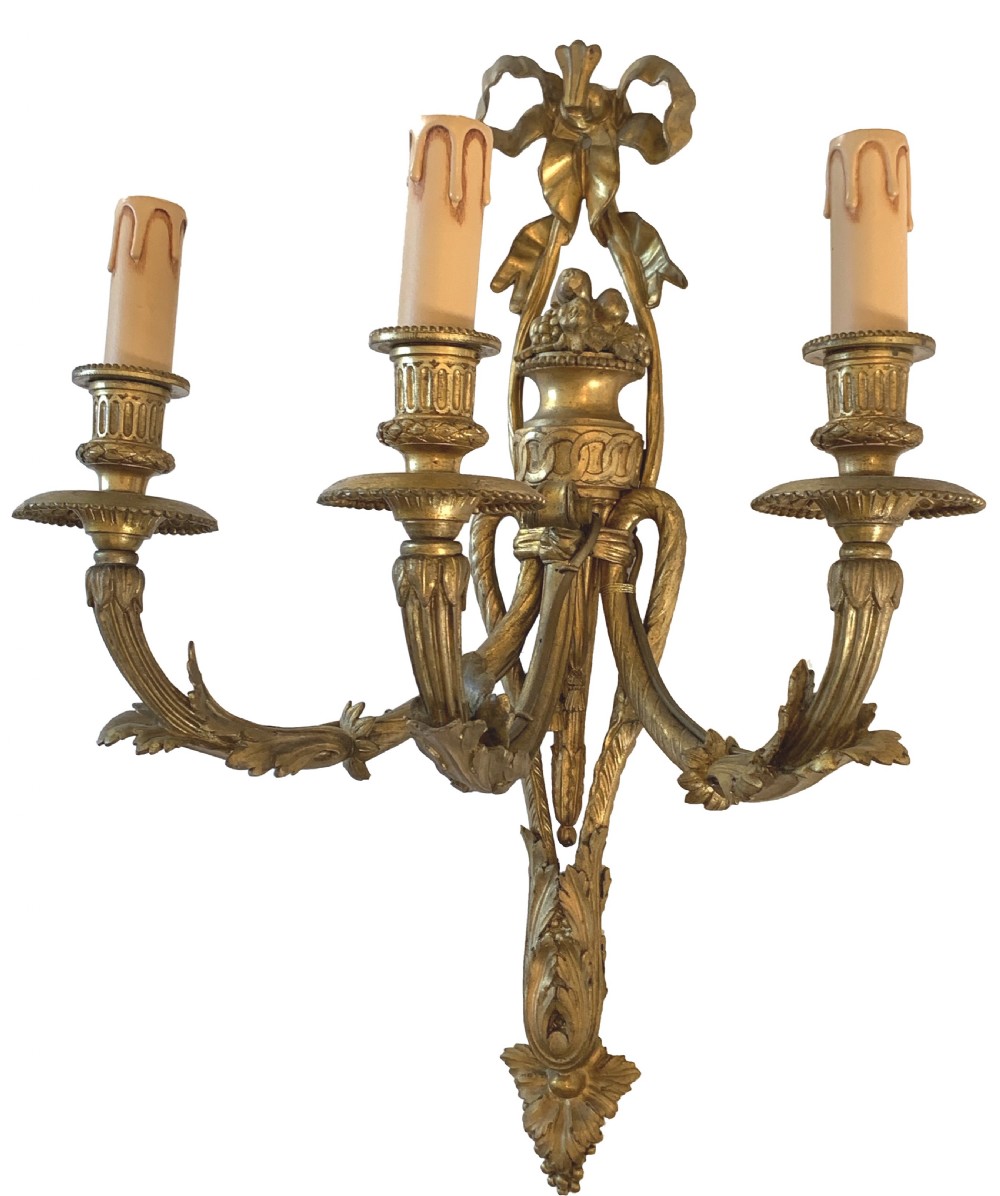 Four Victorian Louis XVI Style Wall Lights View II