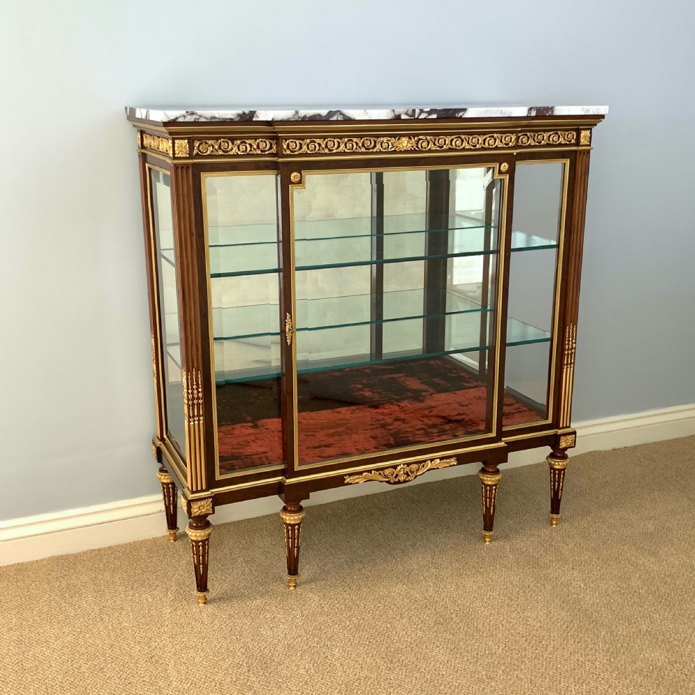 Antique Belle Epoque Mahogany & Ormolu Louis XVI Style Vitrine View II
