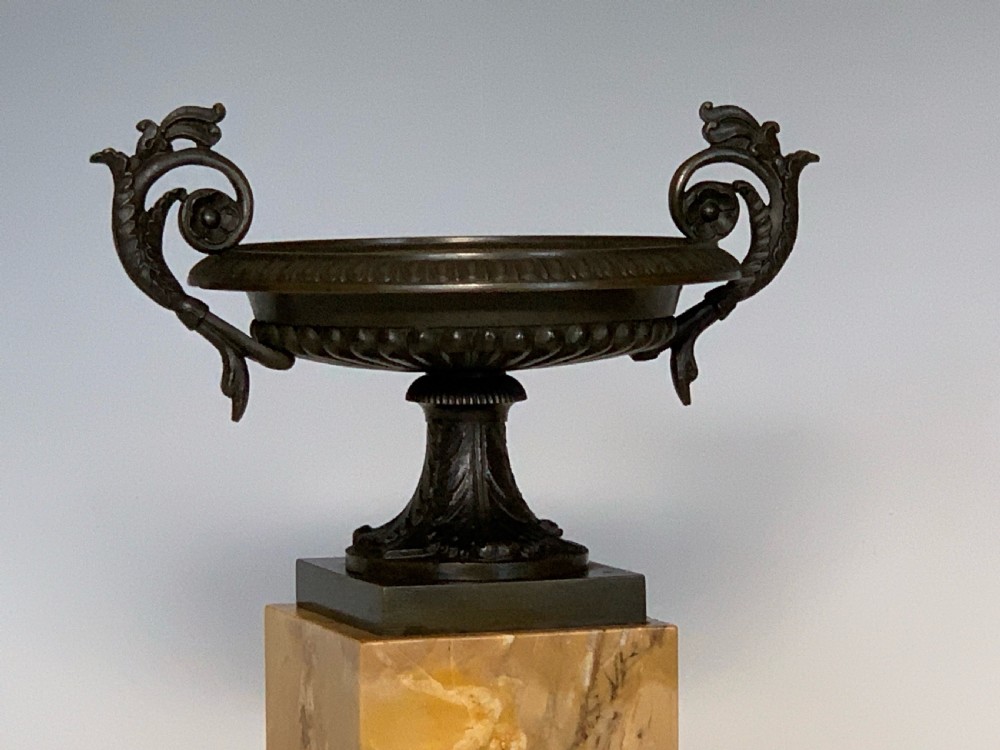 Antique Pair of French Bronze & Marble Tazzas View VII