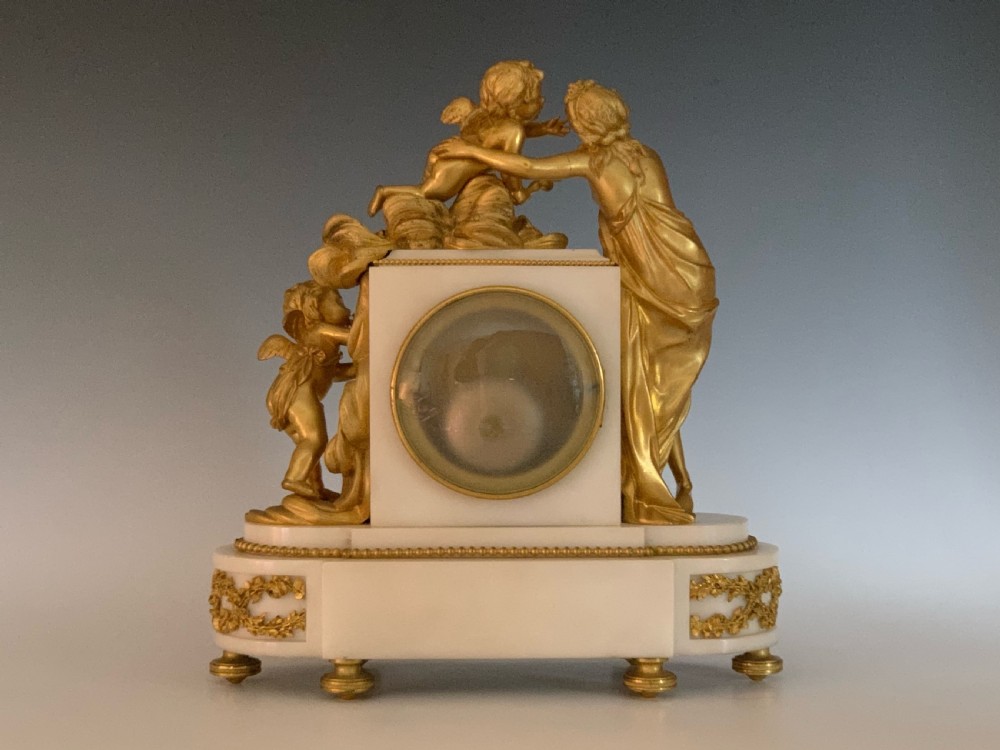 French Louis XVI Style Ormolu Clock Garniture View III