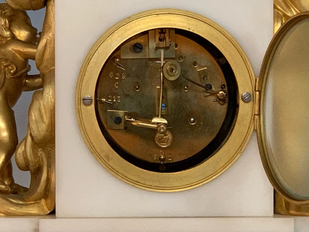 French Louis XVI Style Ormolu Clock Garniture View VI