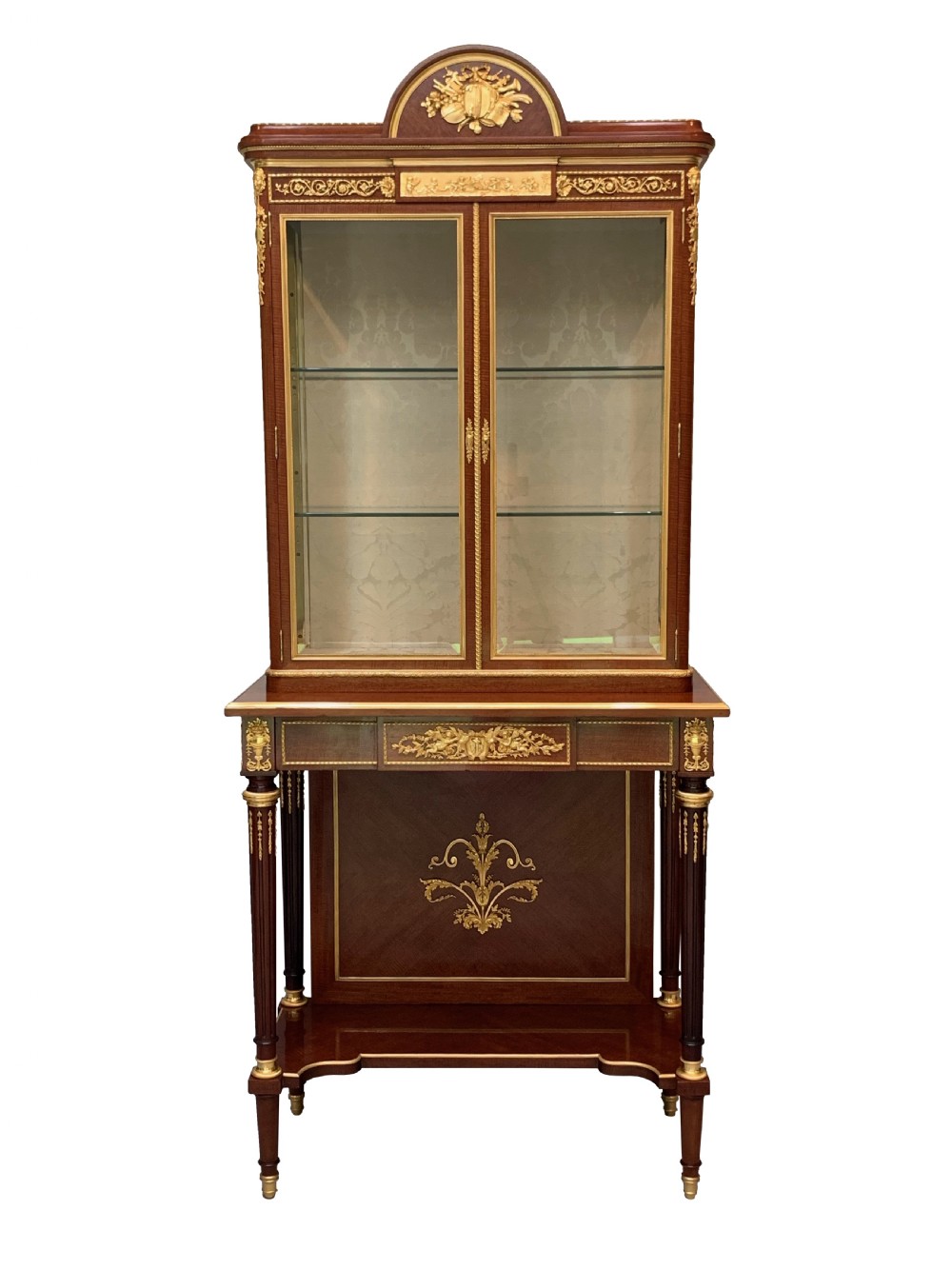 Francois Linke Mahogany & Ormolu Mounted Display Cabinet on Stand