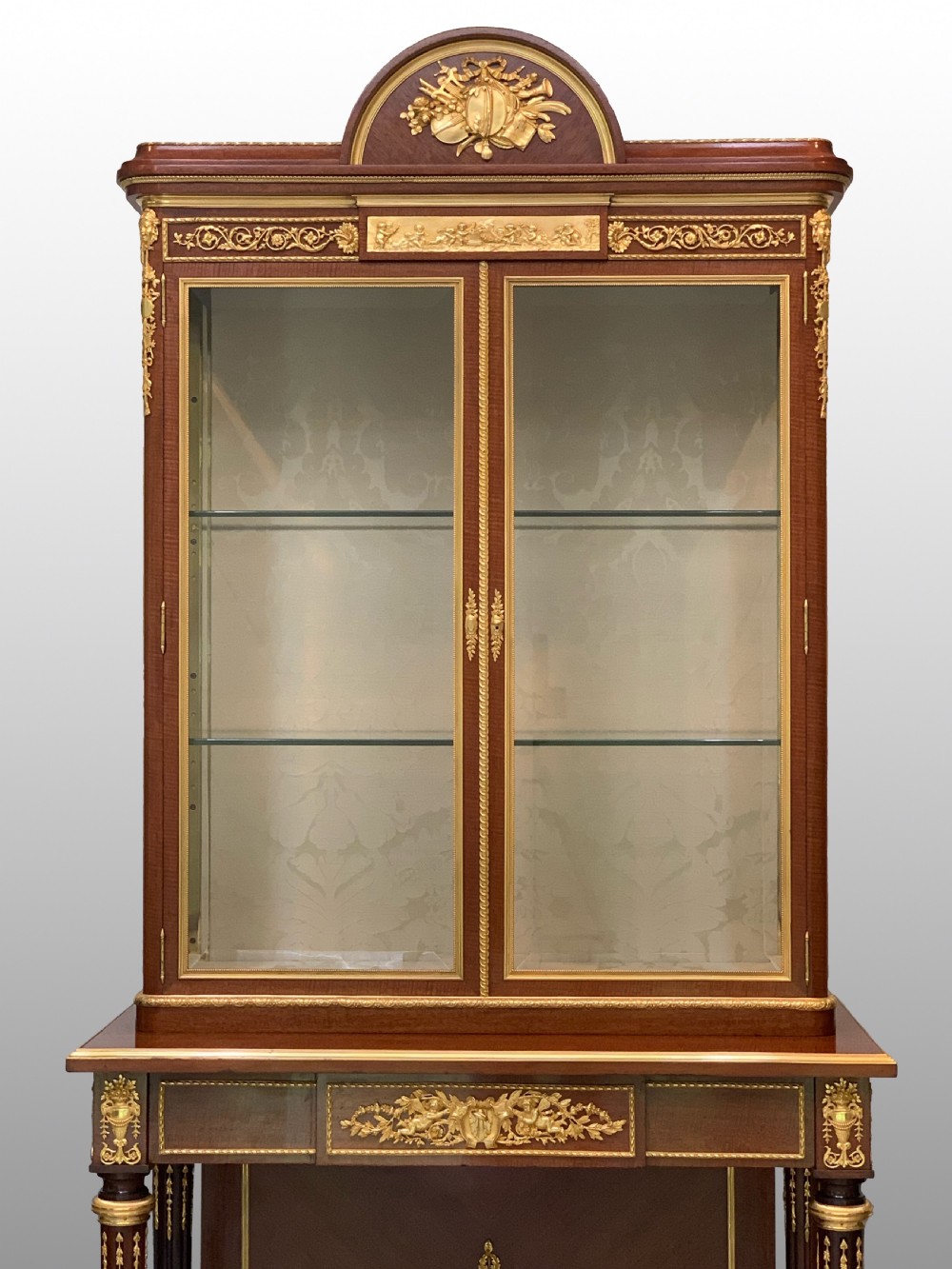Francois Linke Mahogany & Ormolu Mounted Display Cabinet on Stand View III