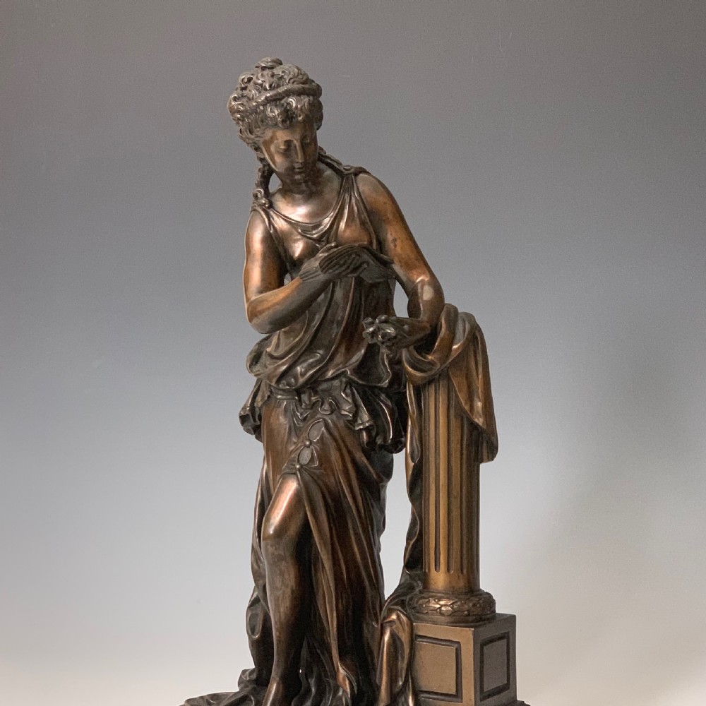 Pair of Antique Classical Female Bronzes by Mathurin Moreau View III