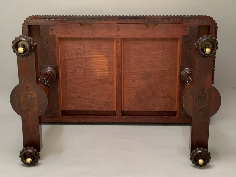 Antique George IV Rosewood Library Table by Gillows View IV
