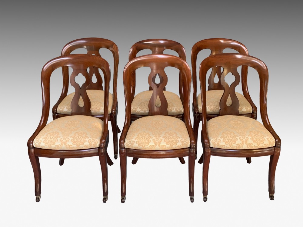 Victorian Constantine & Co Six Mahogany Dining Chairs