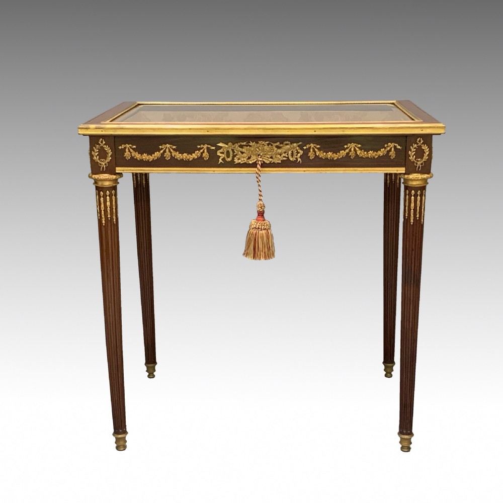 French Mahogany & Ormolu Mounted Table Vitrine