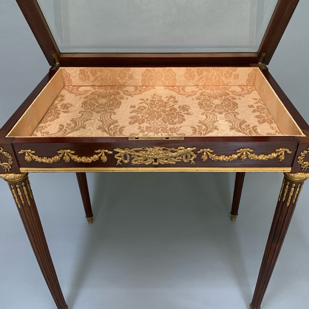 French Mahogany & Ormolu Mounted Table Vitrine View IV