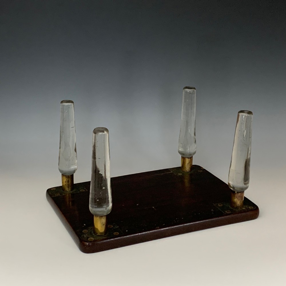 Unusual Georgian Mahogany & Glass Lightning Stool View III