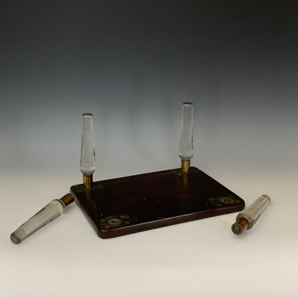 Unusual Georgian Mahogany & Glass Lightning Stool View IV