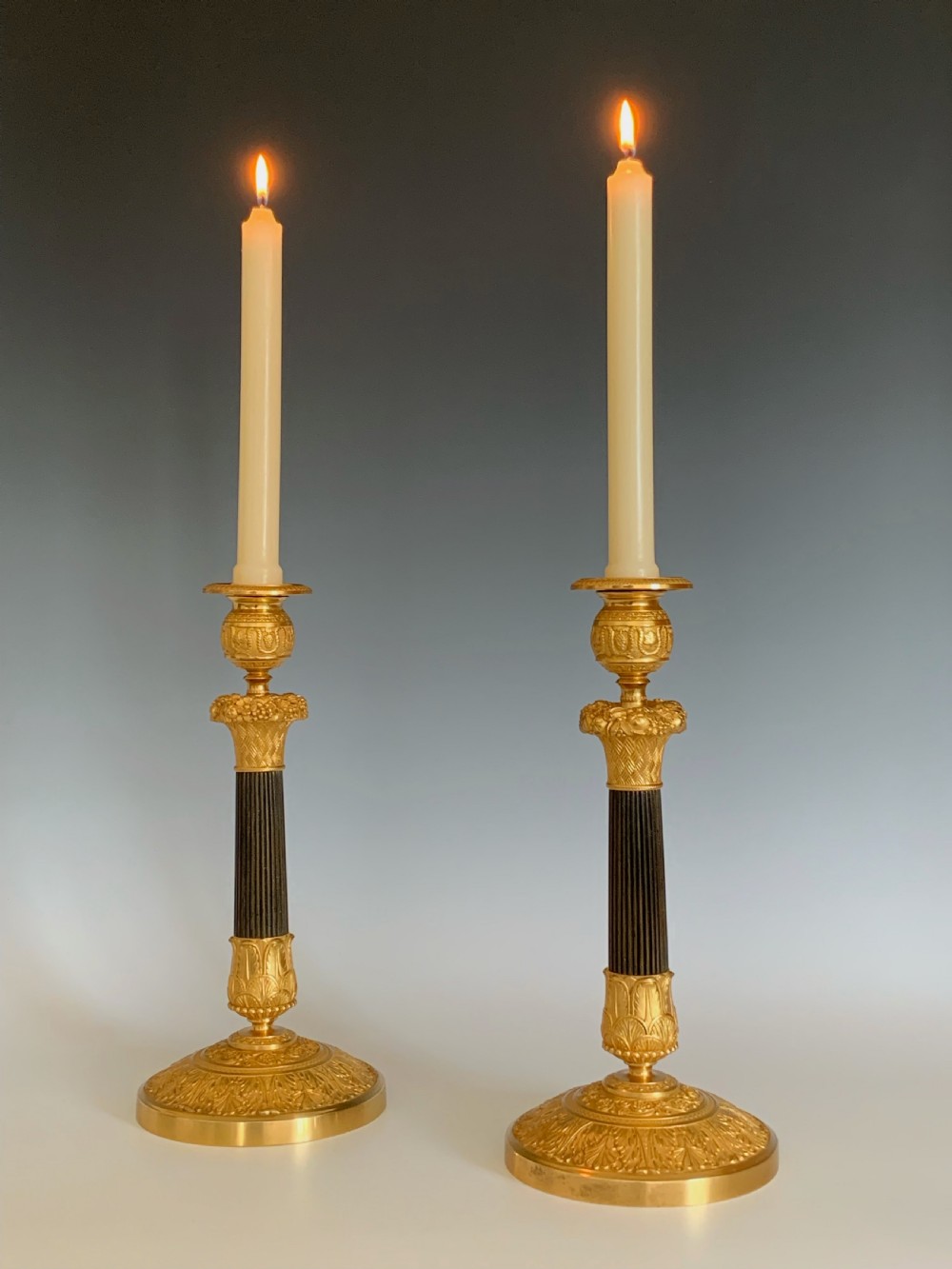French Ormolu & Bronze Candlesticks View V