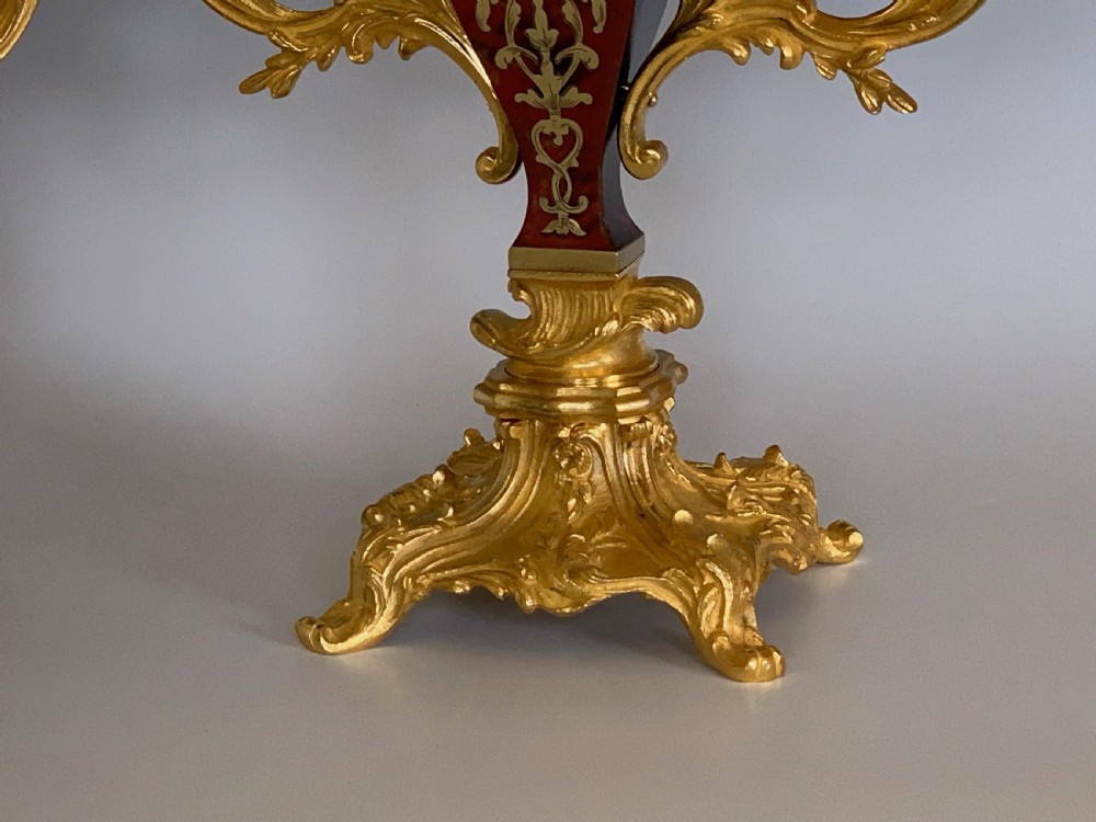 French ormolu & Boulle Inlaid Candelabra View VI