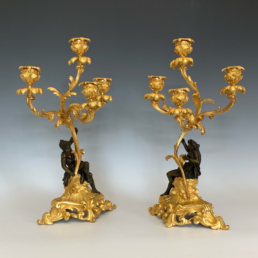 Napoleon III French Ormolu Candelabra