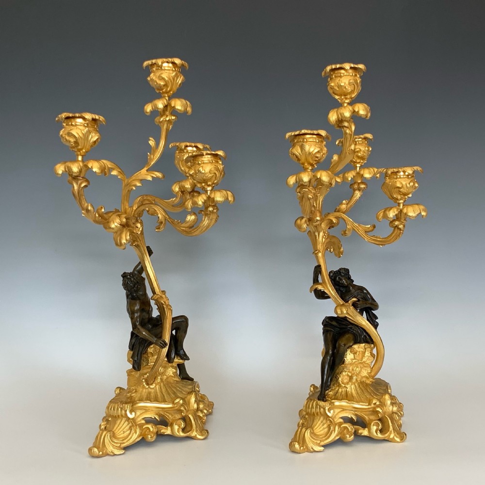 Napoleon III French Ormolu Candelabra View II