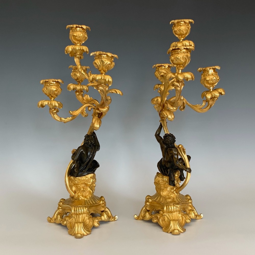 Napoleon III French Ormolu Candelabra View V