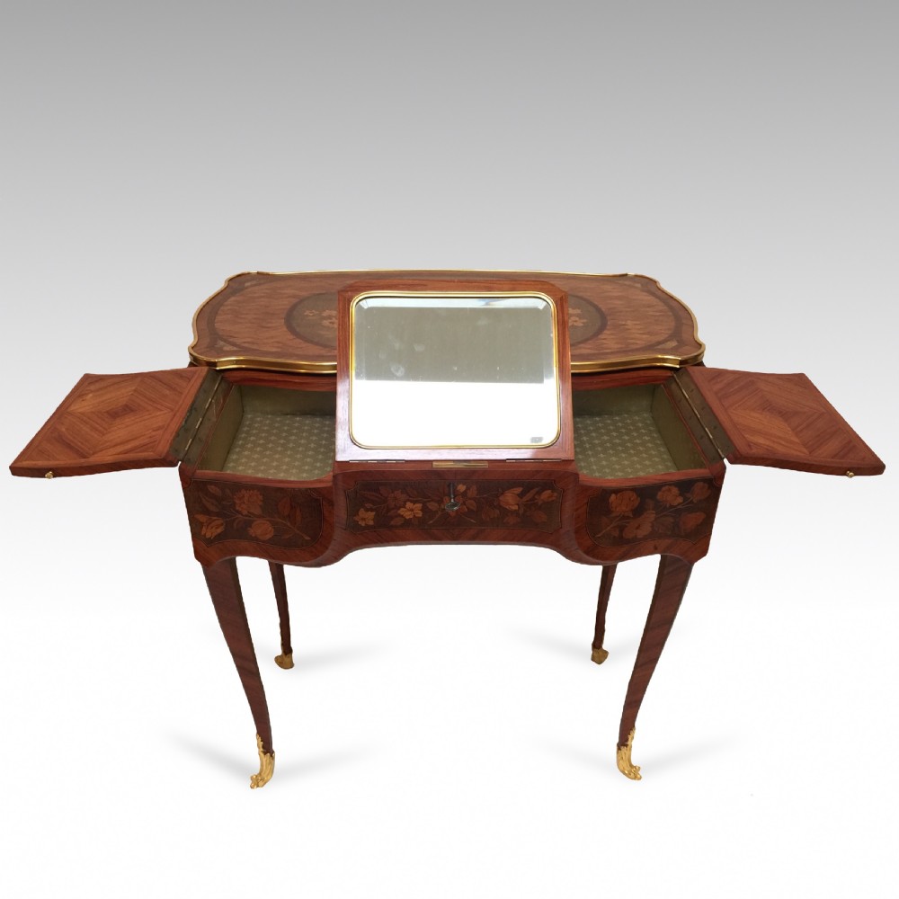 Fine French Kingwood & Marquetry marquetry table after Jean-François Oeben Attributed to Paul Sormani View III