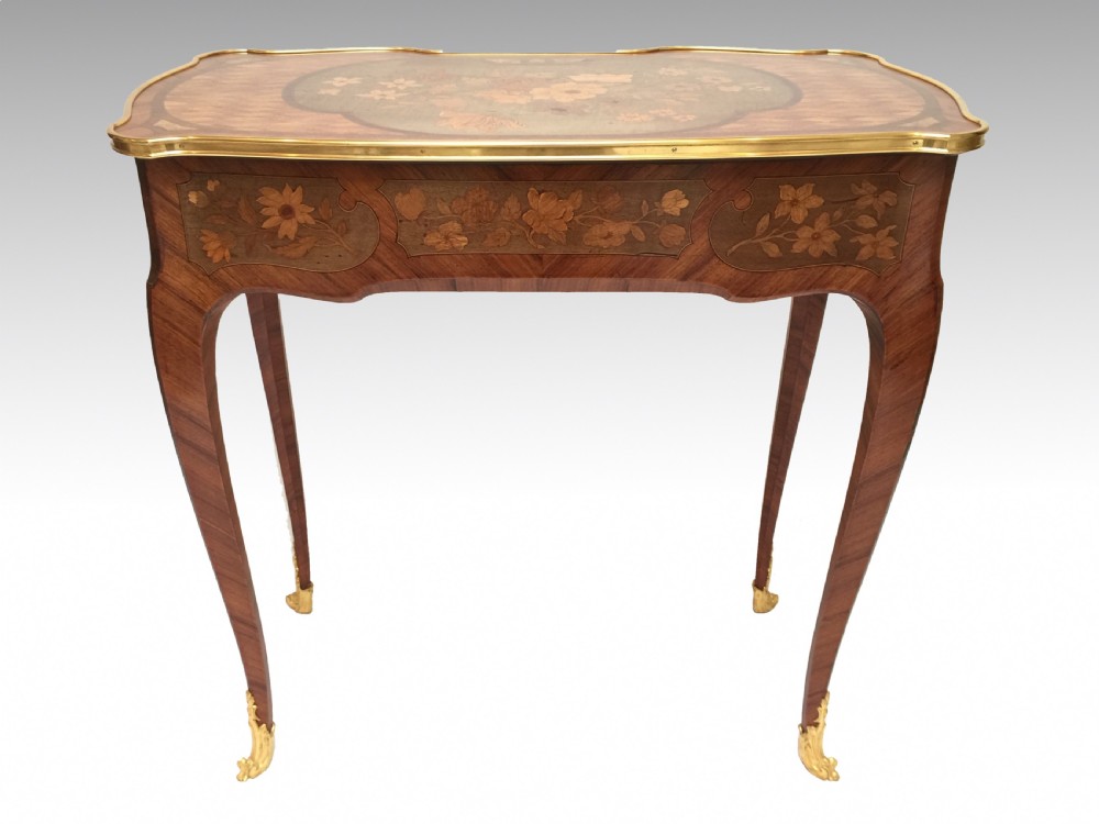 Fine French Kingwood & Marquetry marquetry table after Jean-François Oeben Attributed to Paul Sormani View VI