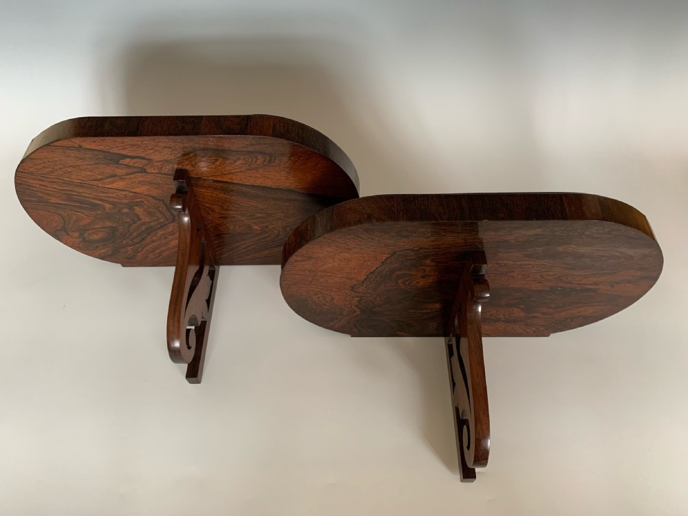 Mid Victorian Pair of Rosewood Wall Brackets