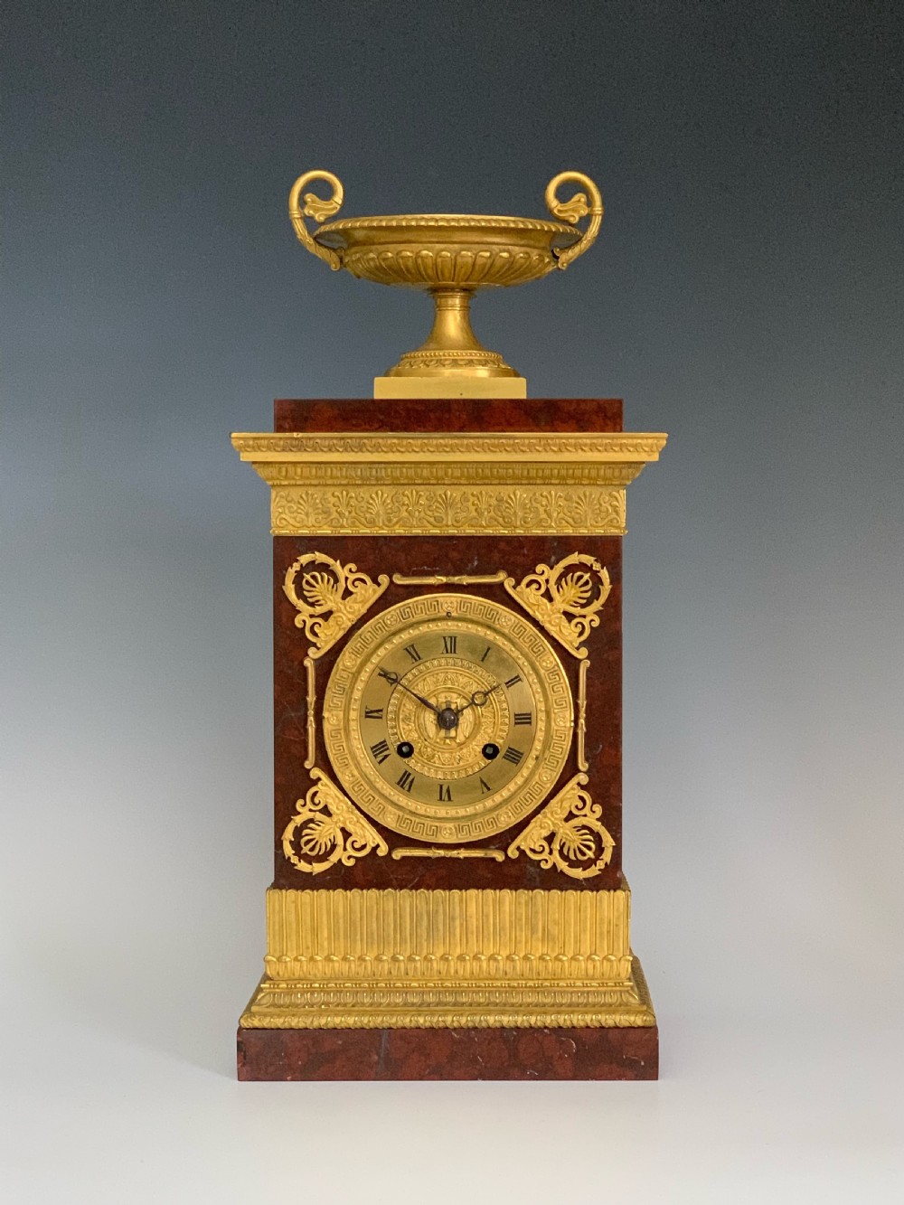 Antique Charles X Ormolu & Marble Clock Garniture View III