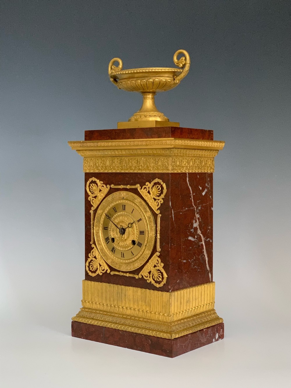 Antique Charles X Ormolu & Marble Clock Garniture View IV