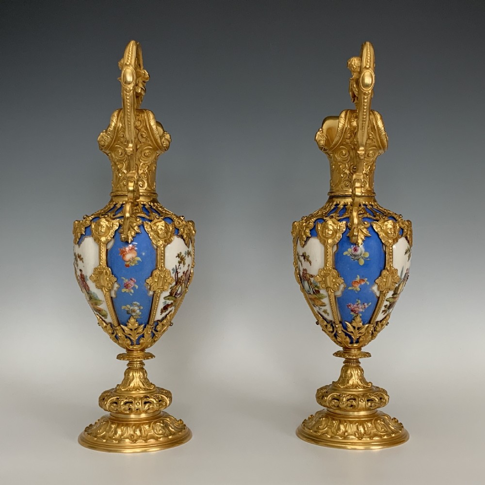 French Ormolu Mounted Porcelain Ewers View III