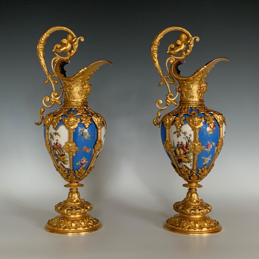 French Ormolu Mounted Porcelain Ewers View IV