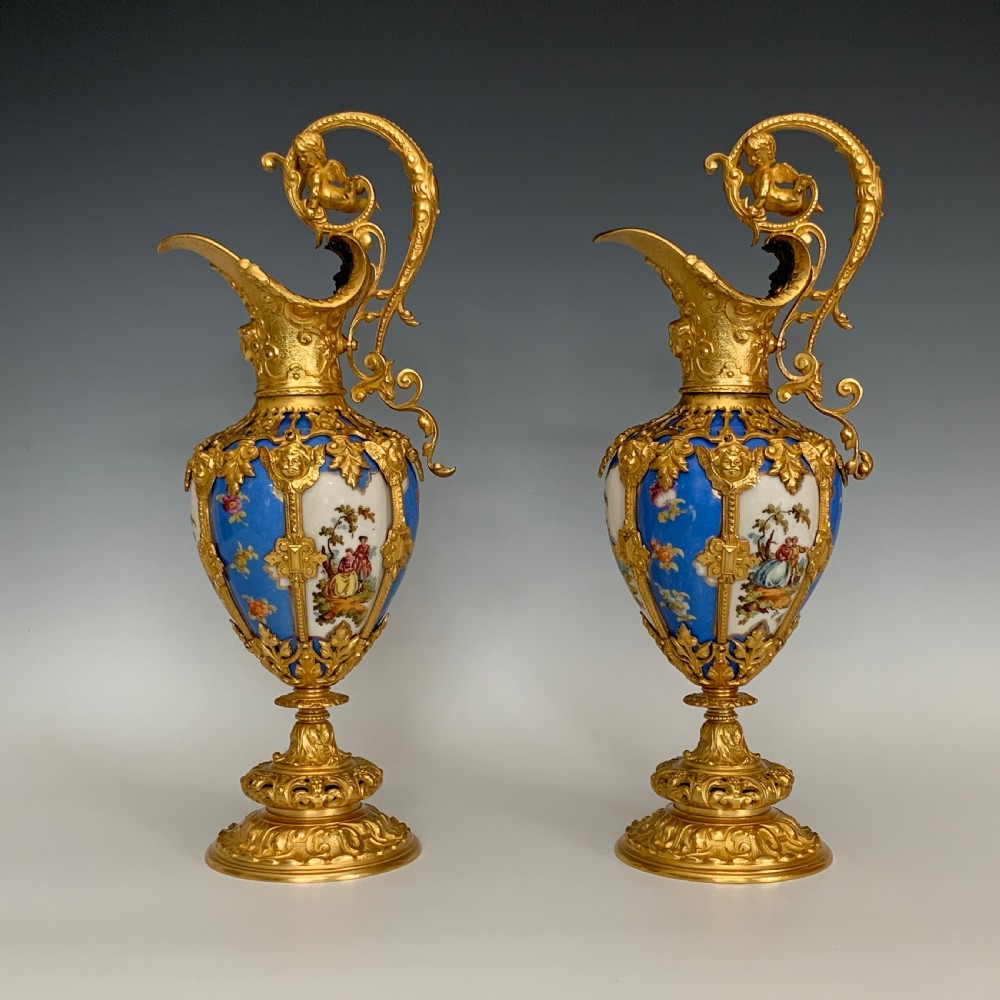 French Ormolu Mounted Porcelain Ewers View V