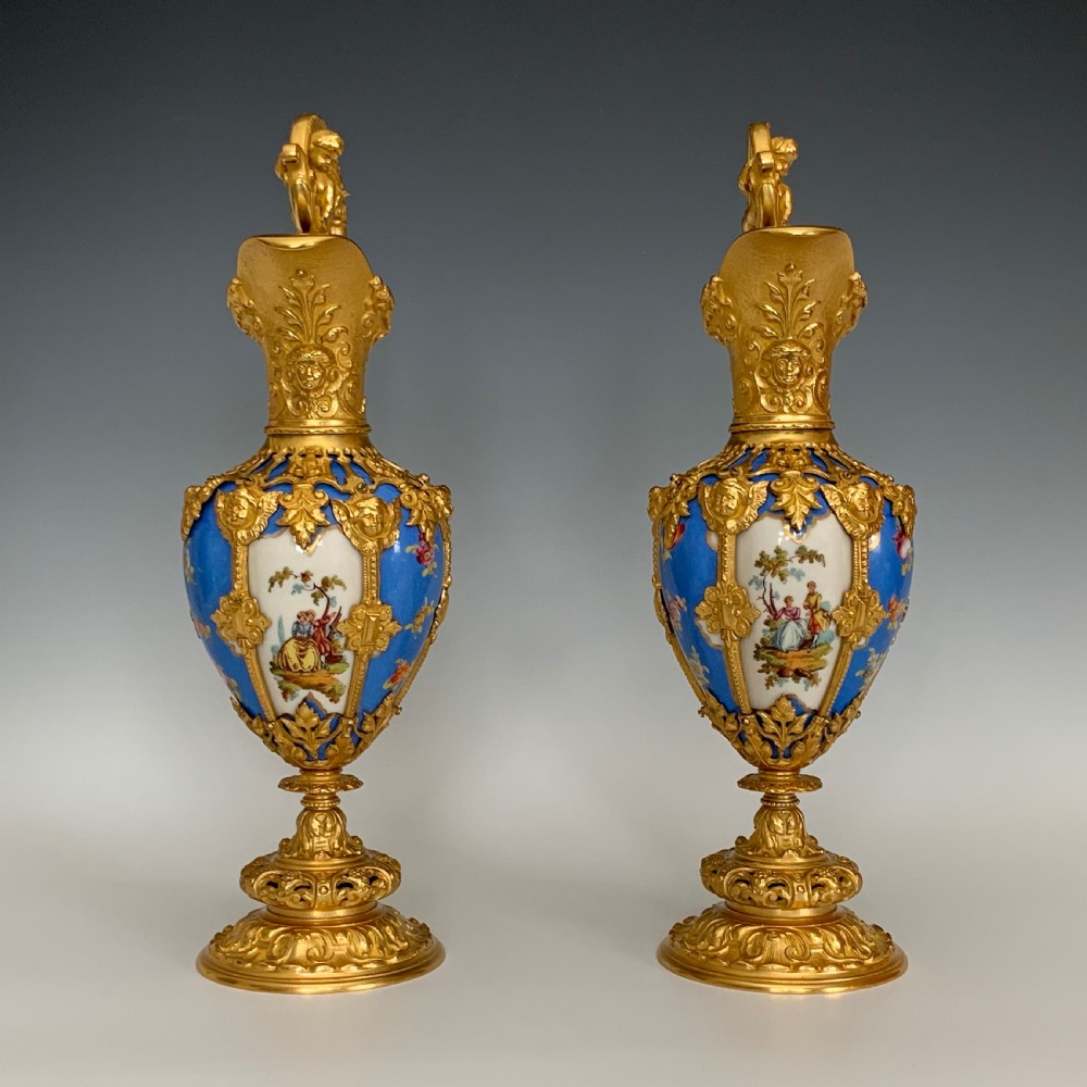 French Ormolu Mounted Porcelain Ewers View VII