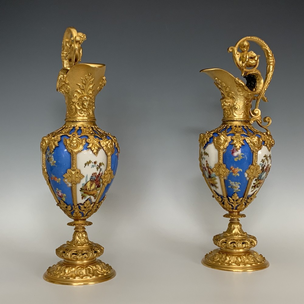 French Ormolu Mounted Porcelain Ewers View VIII
