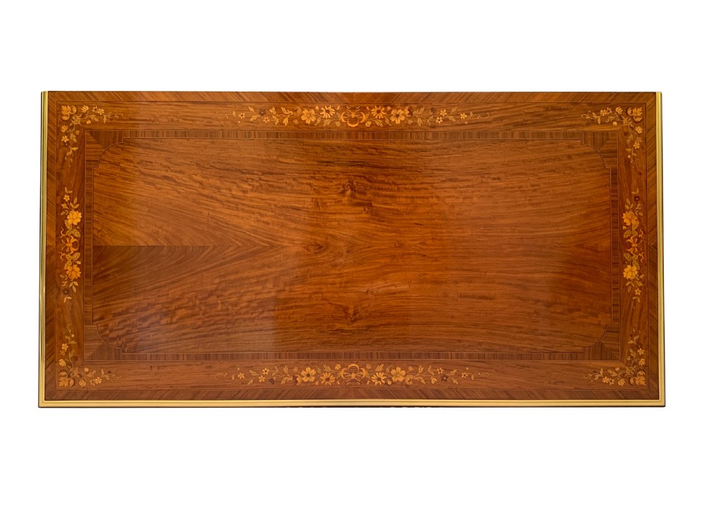 French Marquetry Inlaid Card Table attributed to Francois Linke View VI