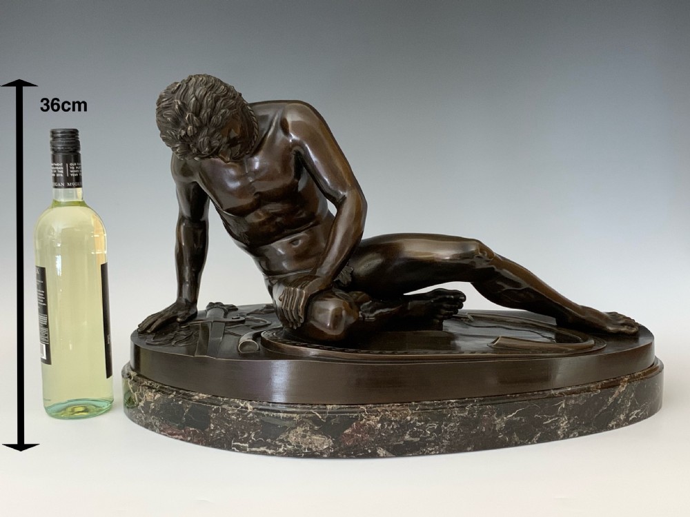 Large French Grand Tour Bronze Dying Gaul View VI