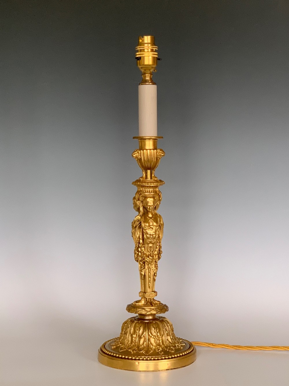Ormolu Candlestick Lamp after J D Dugourc
