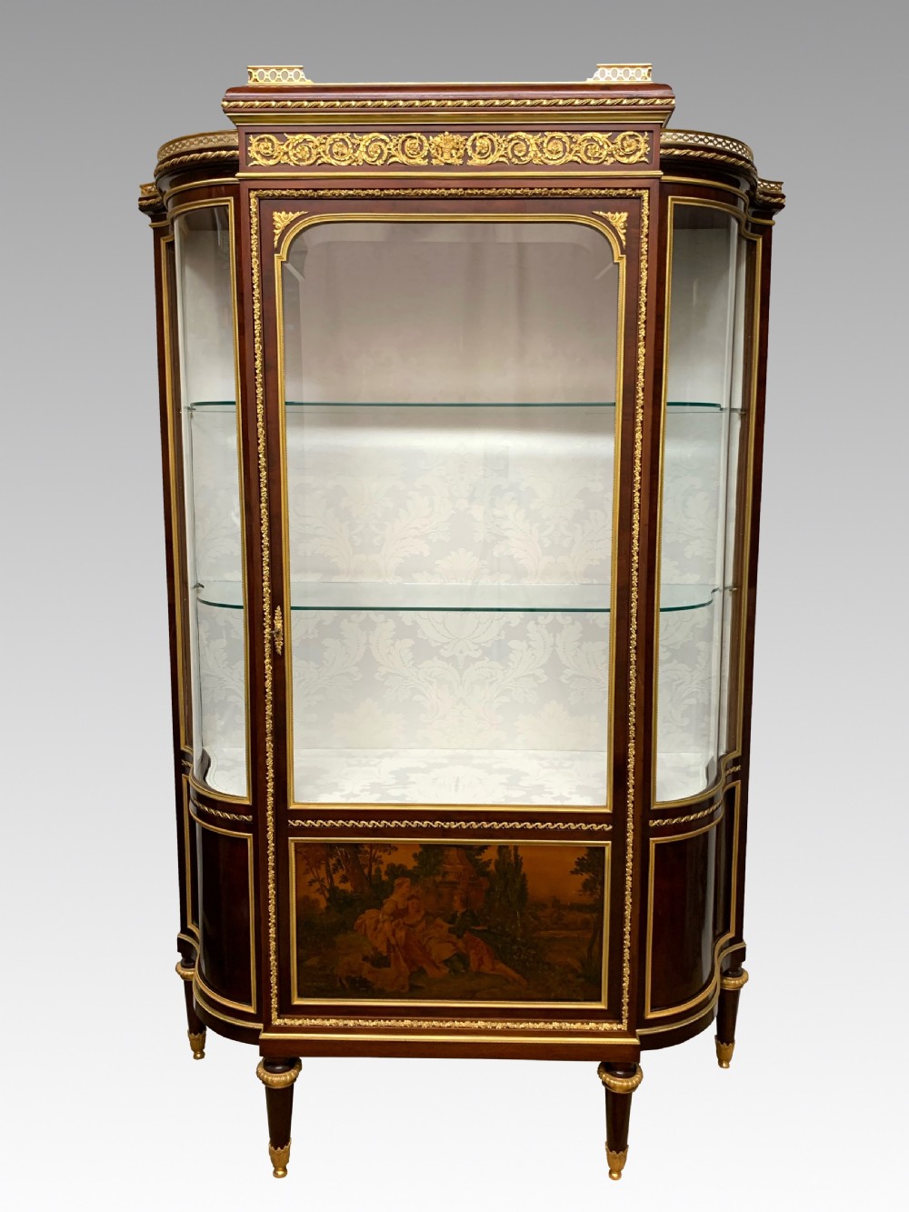 Superb Mahogany & Ormolu Display Cabinet Louis XVI Style by Francois Linke