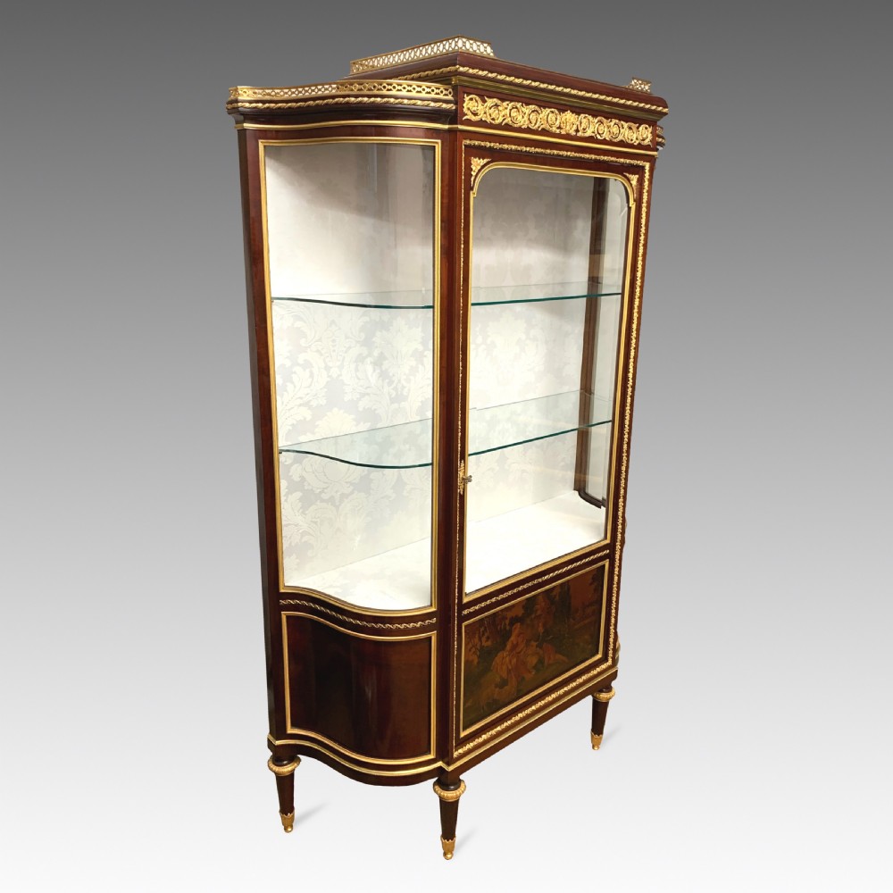Superb Mahogany & Ormolu Display Cabinet Louis XVI Style by Francois Linke View II