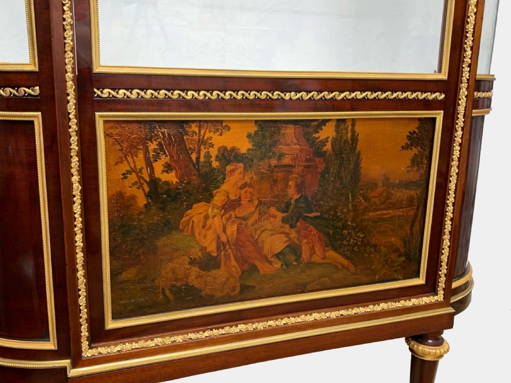 Superb Mahogany & Ormolu Display Cabinet Louis XVI Style by Francois Linke View IV