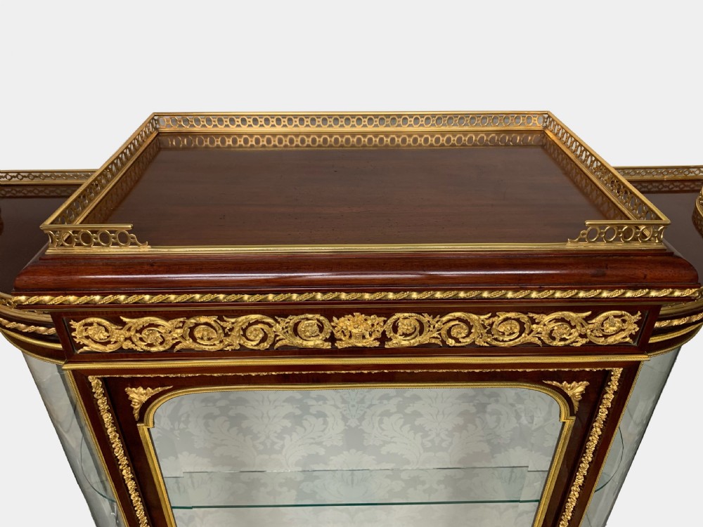 Superb Mahogany & Ormolu Display Cabinet Louis XVI Style by Francois Linke View V
