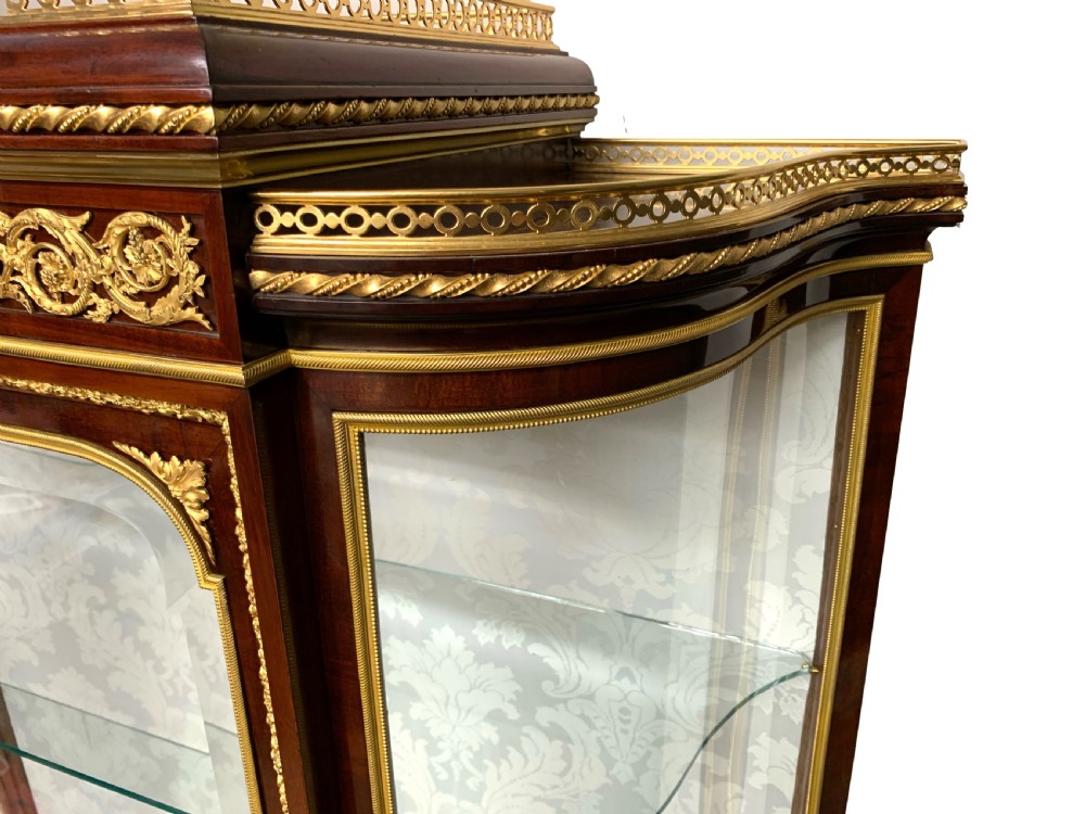 Superb Mahogany & Ormolu Display Cabinet Louis XVI Style by Francois Linke View VI