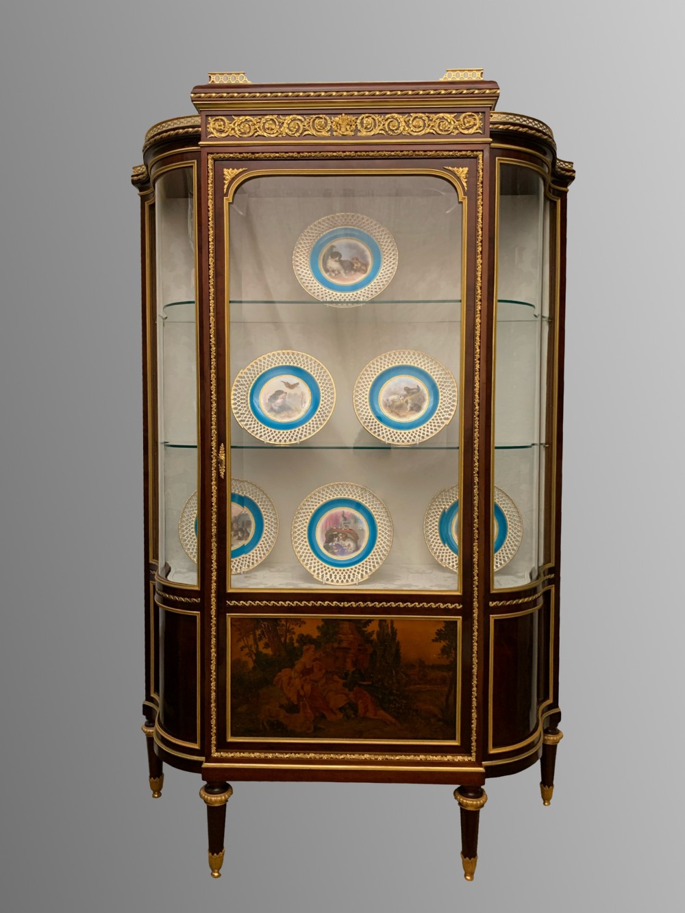 Superb Mahogany & Ormolu Display Cabinet Louis XVI Style by Francois Linke View VII