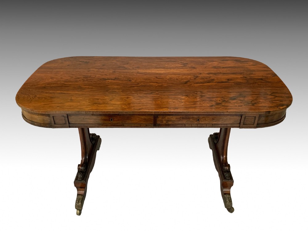 George IV Rosewood Library Table View VI