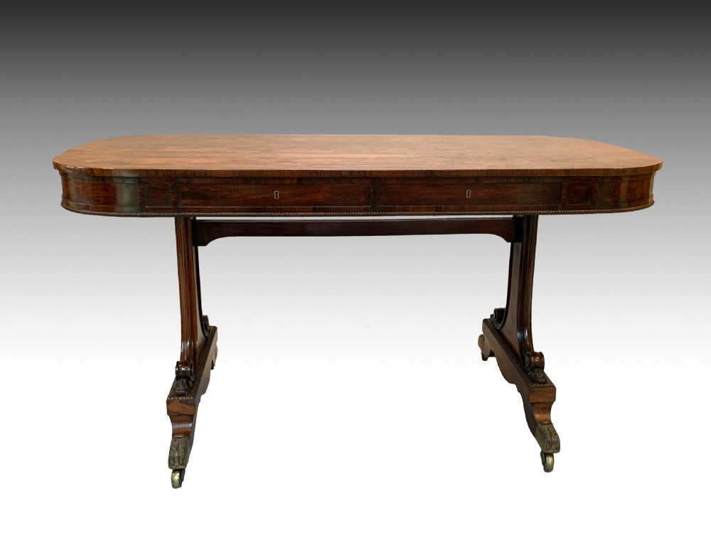 George IV Rosewood Library Table View VII