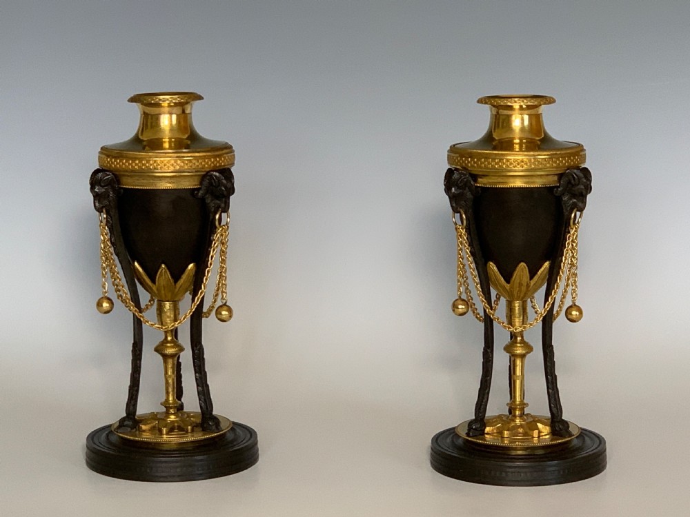 Antique Regency Bronze & Ormolu Cassolettes View IV