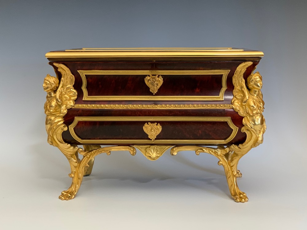 Antique Ormolu Tortoiseshell Casket Bijouterie after Andre Charles Boulle View II