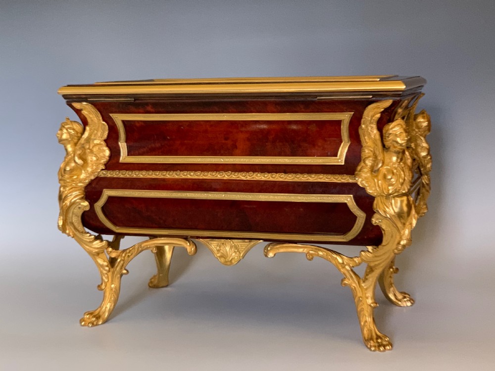 Antique Ormolu Tortoiseshell Casket Bijouterie after Andre Charles Boulle View V