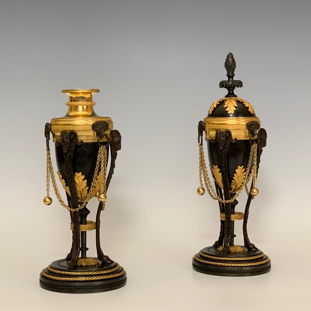 French Ormolu & Bronze Cassolettes in the Louis XVI Style View II