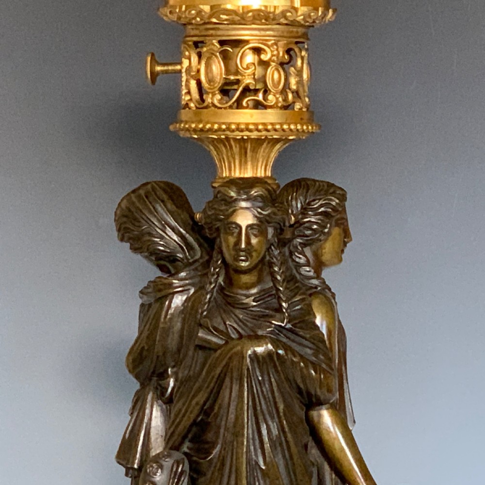 19th Century bronze & Ormolu Table Lamps View II