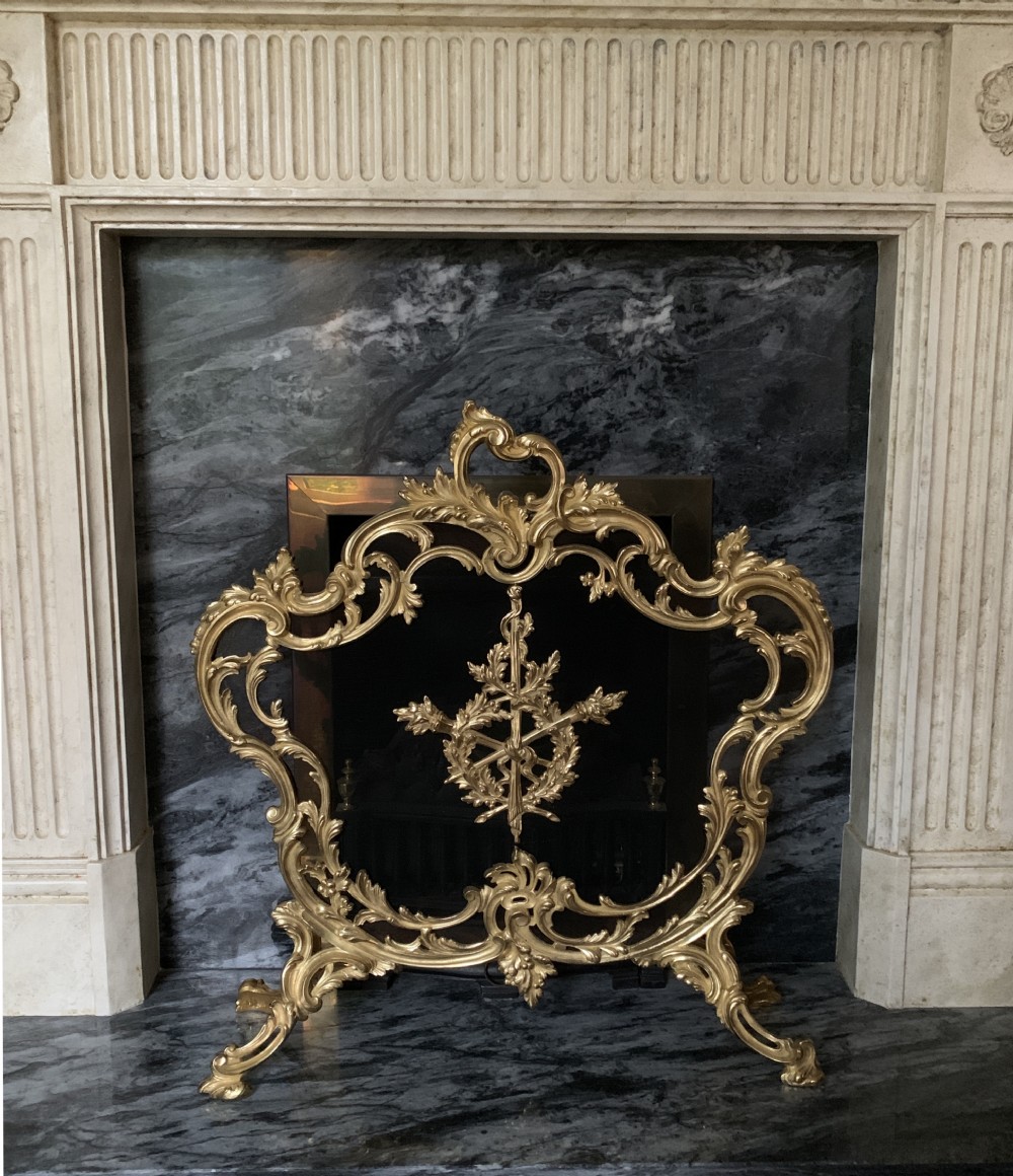 French Ormolu Firescreen in the Louis XV style Fire Screen View V