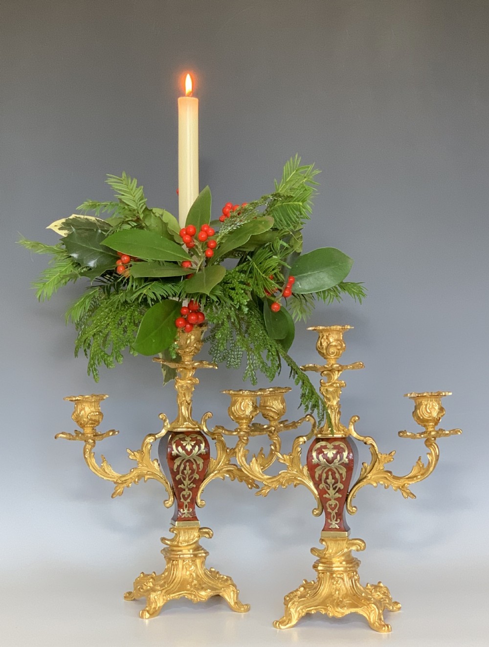 French ormolu & Boulle Inlaid Candelabra View VII