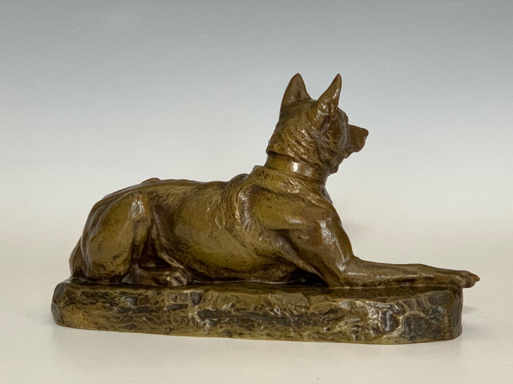 Antique Bronze Dog by Louis Riche View III