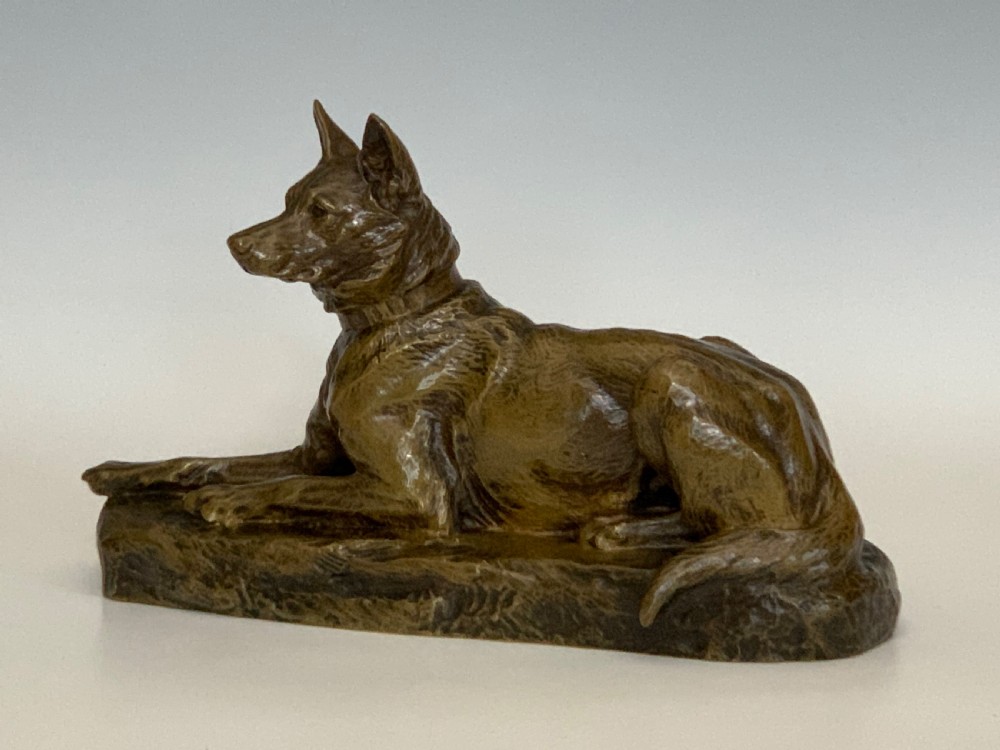 Antique Bronze Dog by Louis Riche View VI