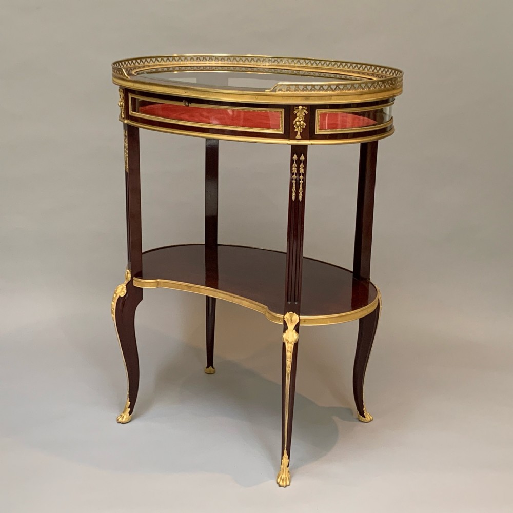 French Mahogany & Ormolu Mounted Table Display Bijouterie Attributed Linke View II